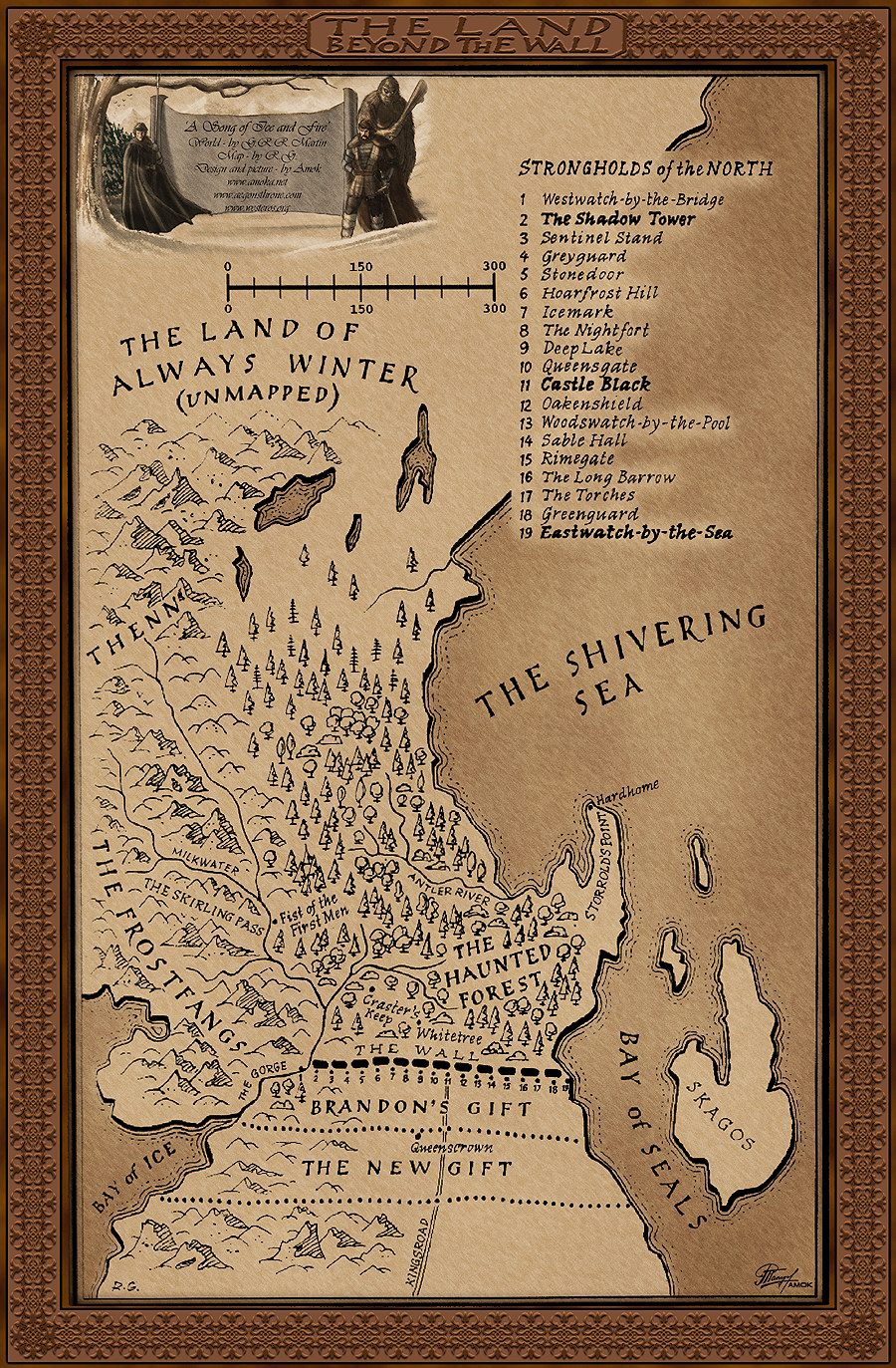 Westeros - Maps - The Land Beyond The Wall
